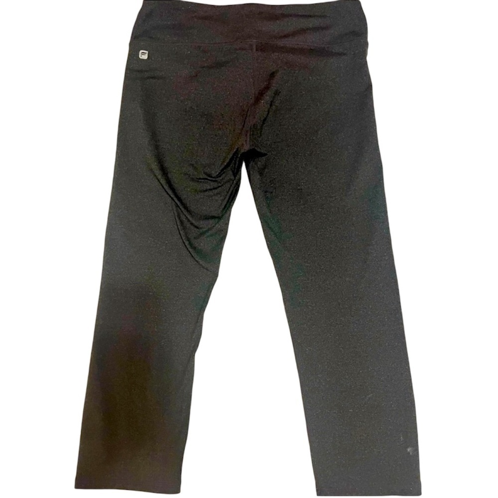 Fabletics Dark Gray Crop Athleisure Leggings